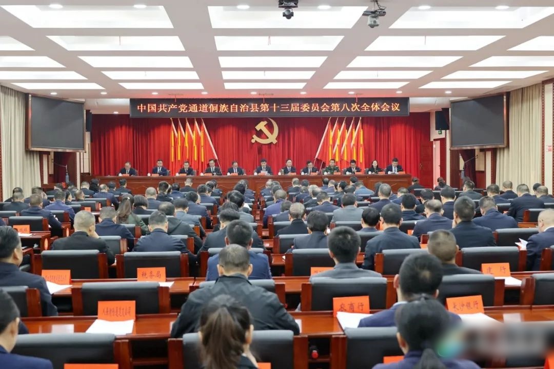 中共通道侗族自治县委十三届八次全会召开