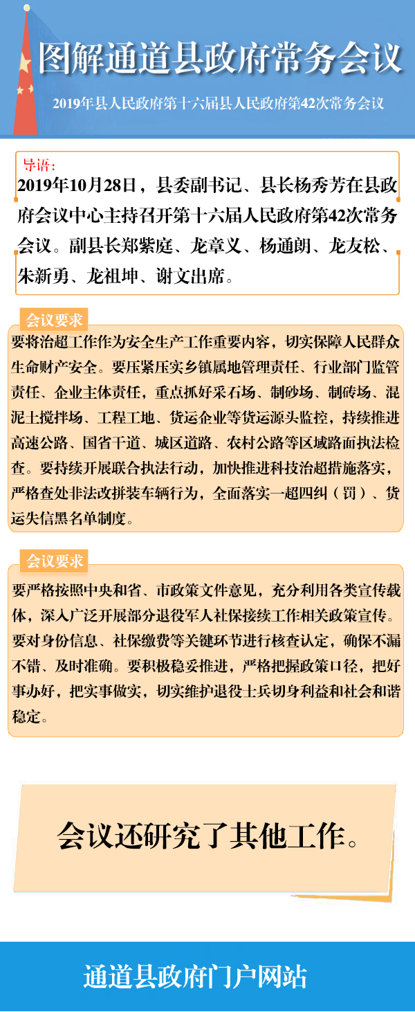 图解:通道县人民政府第十六届县人民政府第42次常务会议