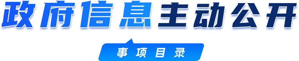 政府信息主动公开 事项目录
